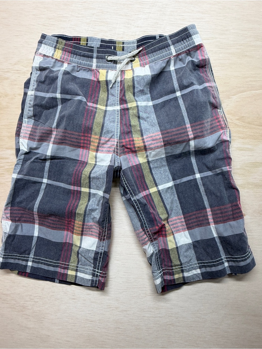 Gap Kids Boys XXL 14-16 Plaid Board Shorts Swim Trunk Mesh Lining Pocket